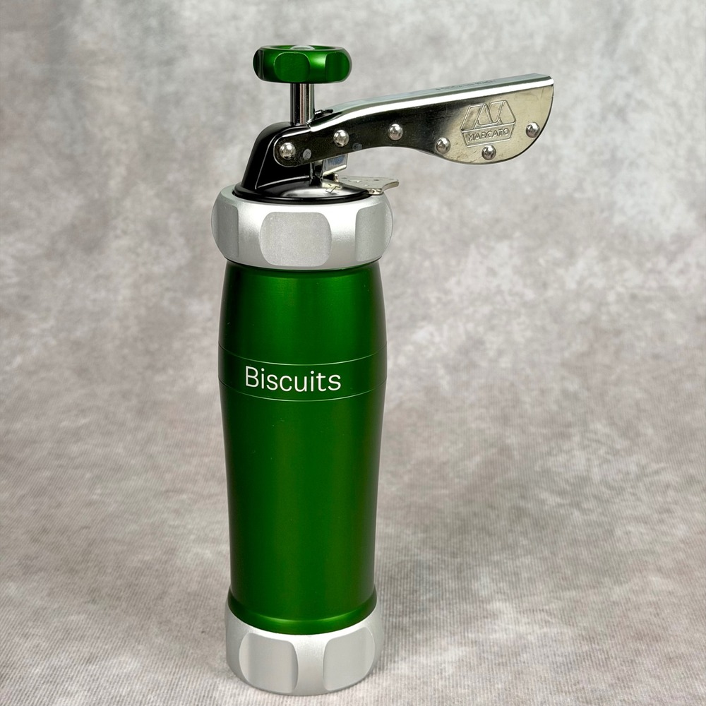 Marcato Atlas Biscuits Cookie Press Green Anodized Aluminum Made in Italy